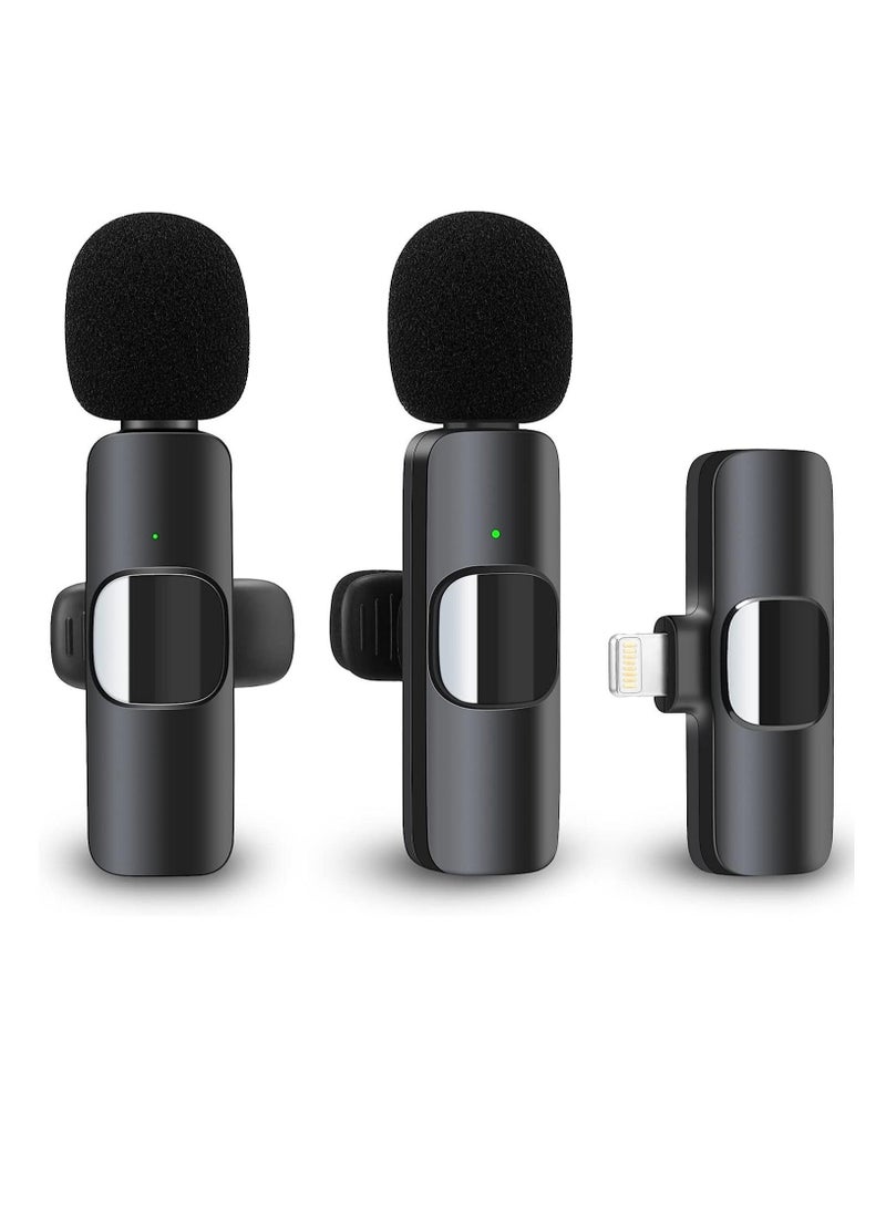 Wireless Lavalier Microphone for iPhone iPad, Plug-Play Wireless Mic for Recording, Live Stream, YouTube, TikTok, Facebook - Image 1