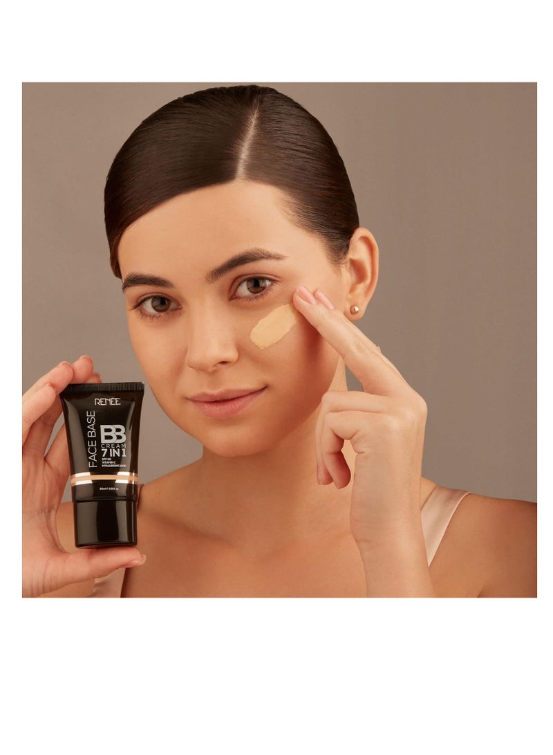 RENEE Face Base BB Cream 7 in 1 with SPF 30 PA  Enriched with Hyaluronic Acid Vitamin C  Hydrates Nourishes and Smoothens Skin Texture  Sesame 30ml - Image 5