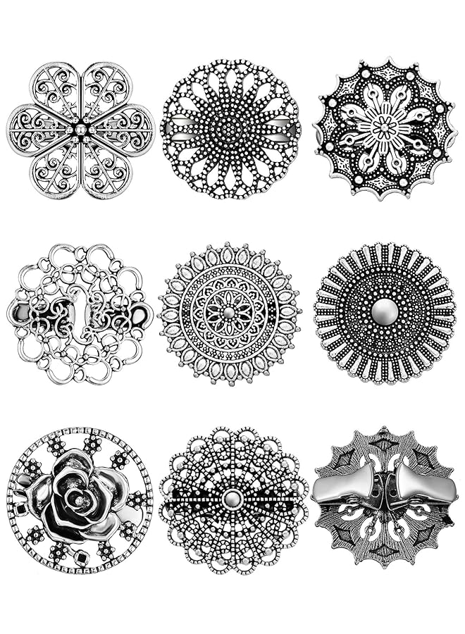 erorex 8 Pcs Vintage Dress Cinch Clips Set Retro Cardigan And Sweater Clips For Women Ideal For Shawls Coats And Scarves - Image 1