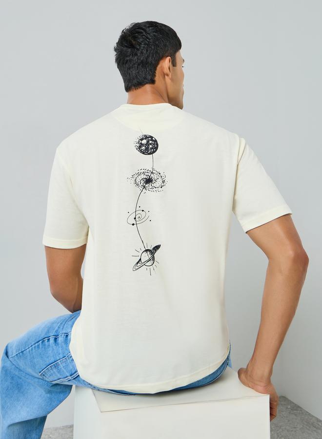 ستايلي تيشيرت بطبعة رسومات وقصة واسعة - Image 4