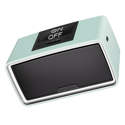 SavvyBloom Simple Music Player for Seniors, Easy to Use with Large Button for Elderly with Dementia, Blind, Alzheimer's, No Need WiFi/Bluetooth, with 32GB TF Card, Cyan - Image 1