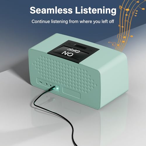 SavvyBloom Simple Music Player for Seniors, Easy to Use with Large Button for Elderly with Dementia, Blind, Alzheimer's, No Need WiFi/Bluetooth, with 32GB TF Card, Cyan - Image 4