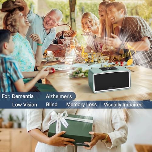 SavvyBloom Simple Music Player for Seniors, Easy to Use with Large Button for Elderly with Dementia, Blind, Alzheimer's, No Need WiFi/Bluetooth, with 32GB TF Card, Cyan - Image 5