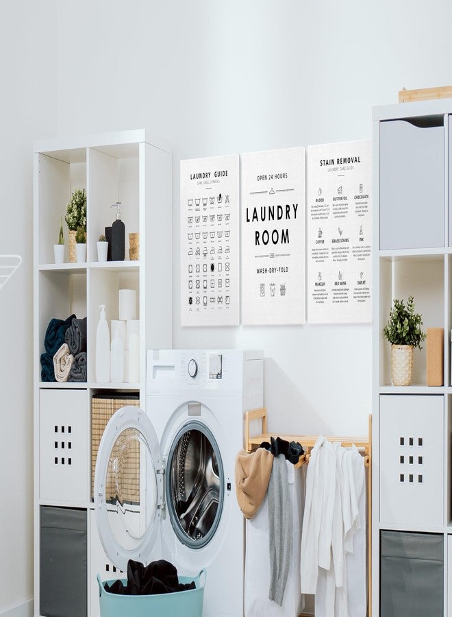 BIWSHA Laundry Room Decor, Laundry Room Sign Wall Art, Laundry Symbols Wall Decor, Laundry Symbols Wall Art Signs for Home Drom Laundromats, 11x14 Inch White - Image 5