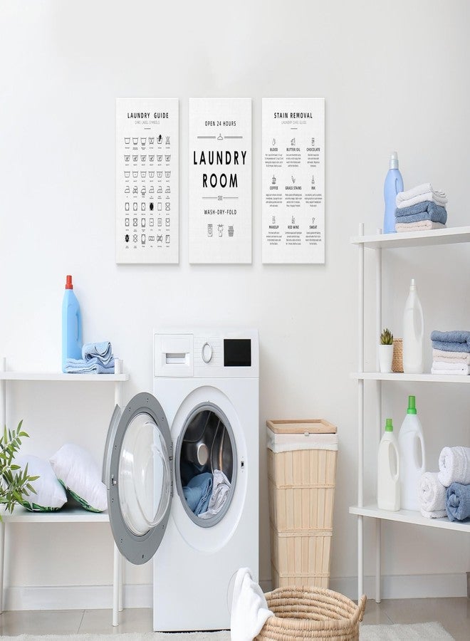 BIWSHA Laundry Room Decor, Laundry Room Sign Wall Art, Laundry Symbols Wall Decor, Laundry Symbols Wall Art Signs for Home Drom Laundromats, 11x14 Inch White - Image 4