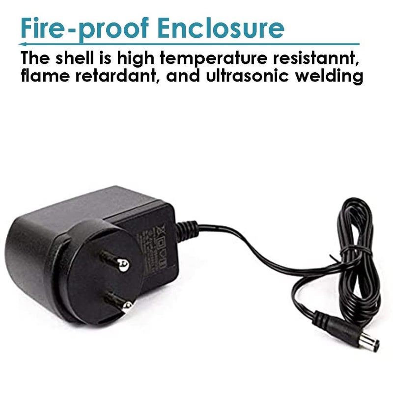 AC Power Adapter 2Prong Plug 18 m Cable Black  - Image 5