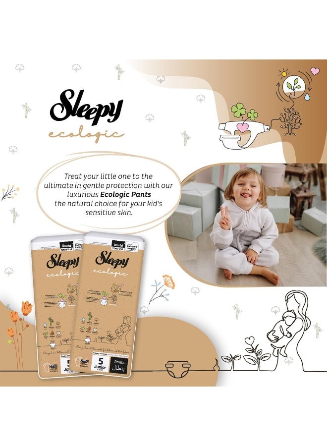 Sleepy Pack Of 80 Ecologic Pants Size 5, 2 X 40 Pieces, Eco-Friendly, Hypoallergenic, Superior Absorbency, All-Natural Materials - Image 2