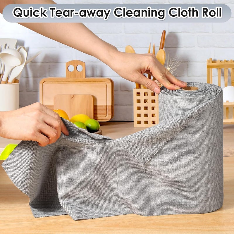 LifeisLuck 65 Pack of Microfiber Cloths in a Roll 10 x 10 Reusable Washable Cleaning Rag Tear Away Towels for Auto House Garage Dust Kitchen Bathroom LintFree Not Scratch Cleaning Supplies - Image 3