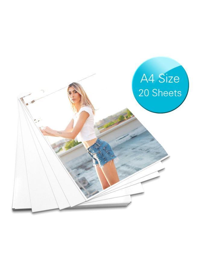 NIBEMINENT 20-Piece A4 Glossy Photo Paper Sheets 200gsm - Image 4
