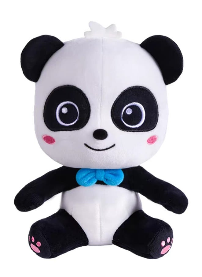 babybus - Babybus Baby Bath Toy, Pandakiki Cute Plush Standing Baby Plush, Children's Toys, Boys and Girls, Birthday Gifts, Anime Goods, Original Day, School Entrance Celebration Toys Wonderful Family Dolls for 0-3 Years Old, Qiqiqi Miao Plush Soothing Sleeping Doll, 20cm Sitting Qiqi Plush Toy - Image 1