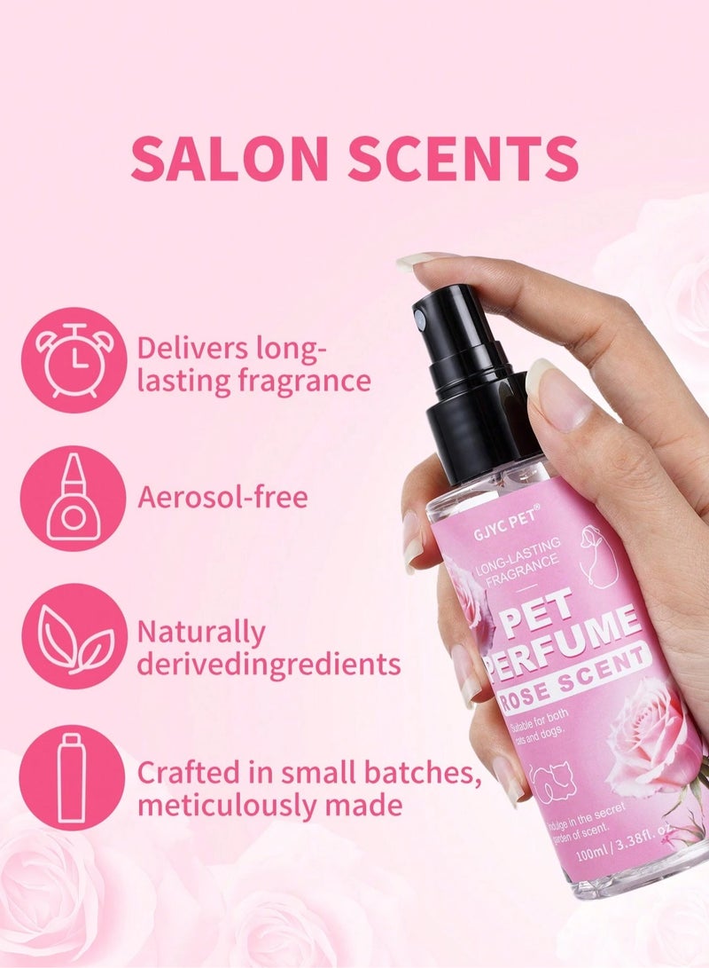 Generic Pet Perfume with Long-Lasting Rose Scent – Eliminates Odors, Softens, and Moisturizes Your Pet's Fur.  - Image 3