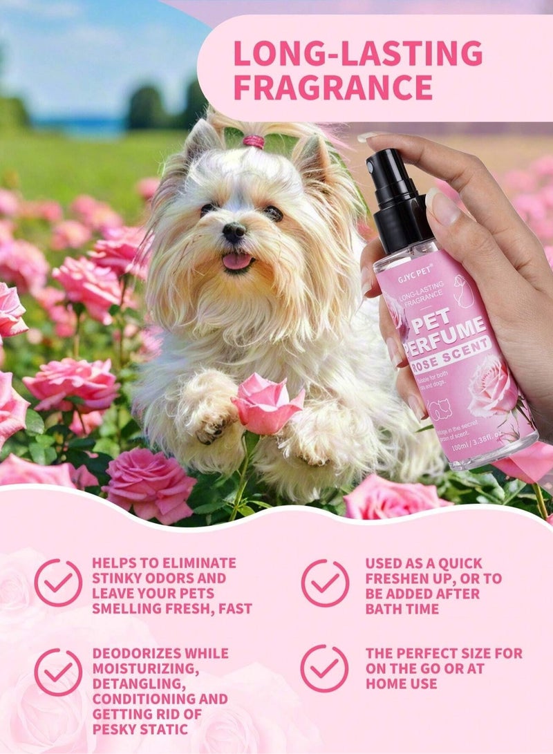 Generic Pet Perfume with Long-Lasting Rose Scent – Eliminates Odors, Softens, and Moisturizes Your Pet's Fur.  - Image 5