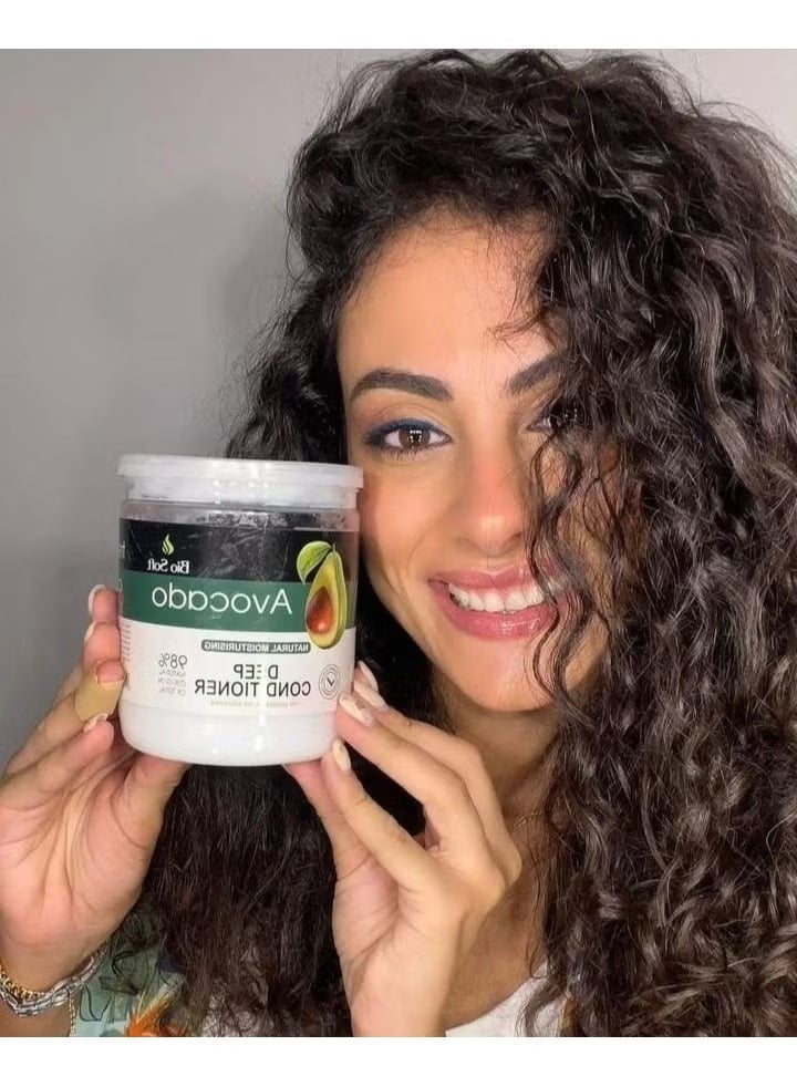 Bio Soft Avocado Conditioner for Curly Hair - Deep Moisture & Long-Lasting Natural Shine - 650g. - Image 2