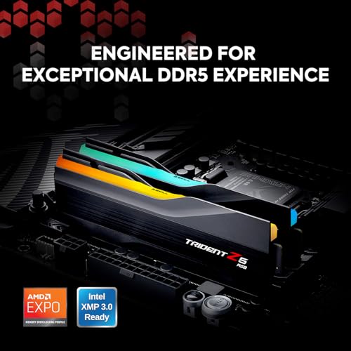 G.SKILL Trident Z5 RGB Series DDR5 RAM (Intel XMP 3.0 & AMD Expo) 64GB (2x32GB) 6000MT/s CL36-36-36-96 1.35V Desktop Computer Memory U-DIMM - Matte White (F5-6000J3636F32GX2-TZ5RW) - Image 2
