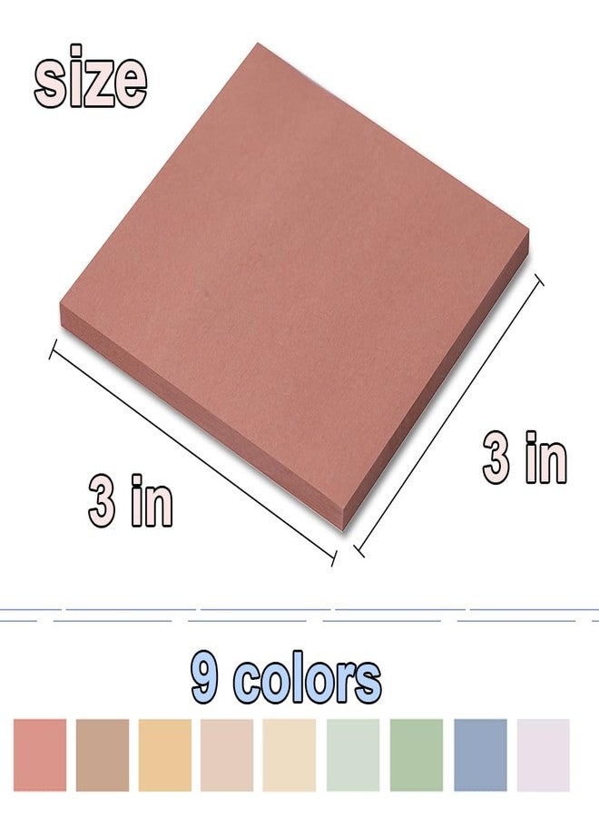 Kozerite (18 Pads) Pop Up Sticky Notes 3x3 in Accordion Stickies Super Sticking Power Memo Pads Vintage Colors - Image 3