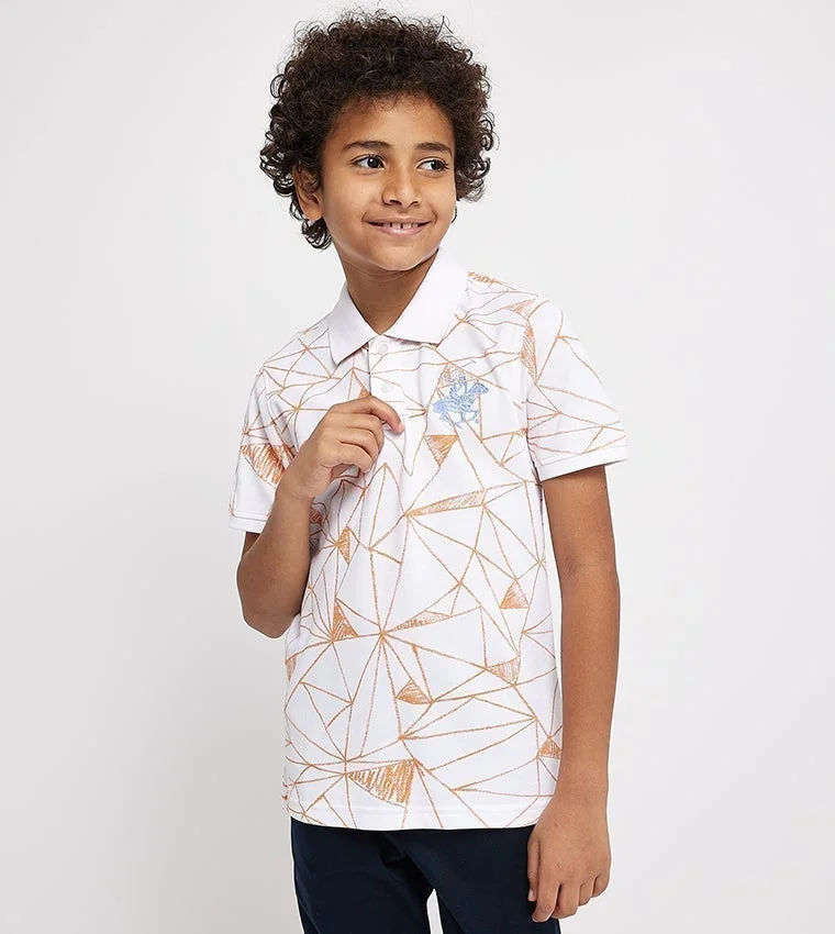 Printed Short Sleeves Polo T-Shirt