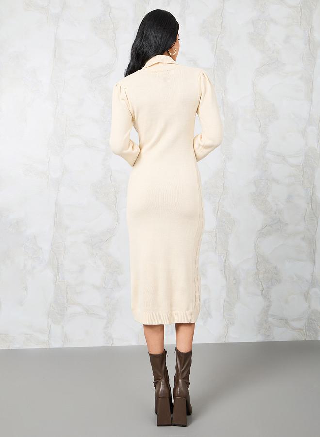 Styli Cable Knit Dress  - Image 4