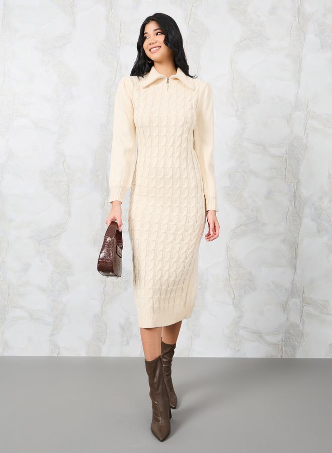 Styli Cable Knit Dress  - Image 1