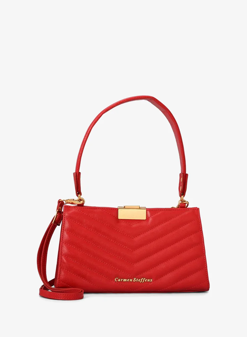 Carmen Steffens Red Ruby Quilted Shoulder Bag