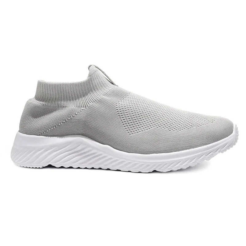 Asian Light Grey Slip-On Sports Shoes for Men and Boys