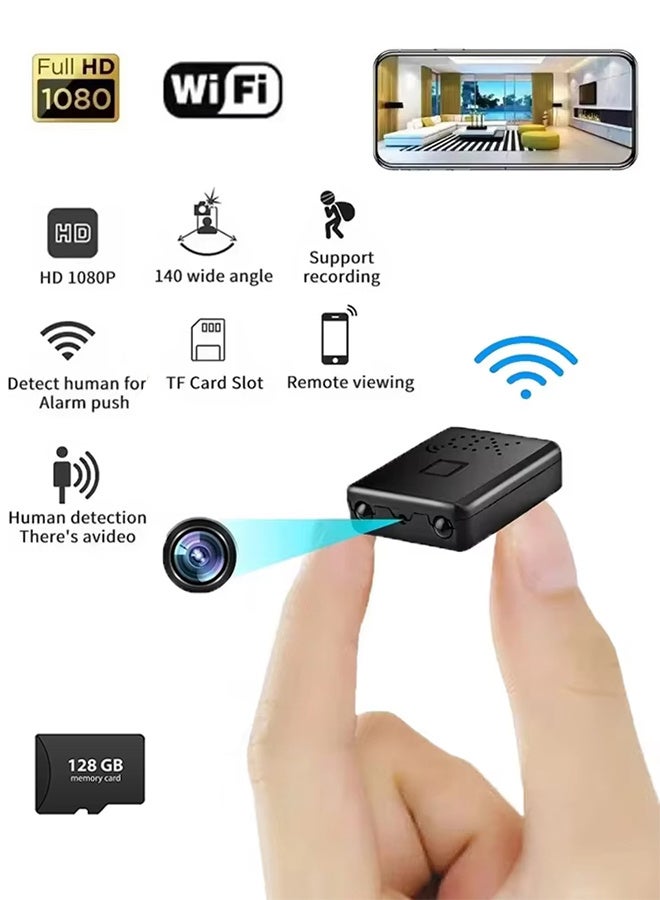 Generic Mini Wifi Camera Full HD 1080P Home Security Camcorder with 128G TF Card, Night Vision Micro Cam Motion Detection Video Voice Recorder  - Image 1