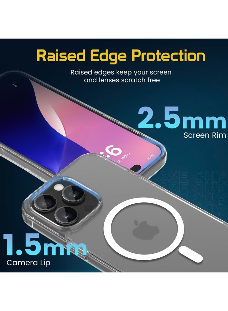 Magnetic Case Cover for iPhone 16 Pro Max 5G, Compatible with MagSafe,Anti-Yellowing Crystal Clear Shockproof Protection Back Cover, Ultra Slim Strong Magnet Phone Shell Case for iPhone 16 Pro Max 5G - Image 3