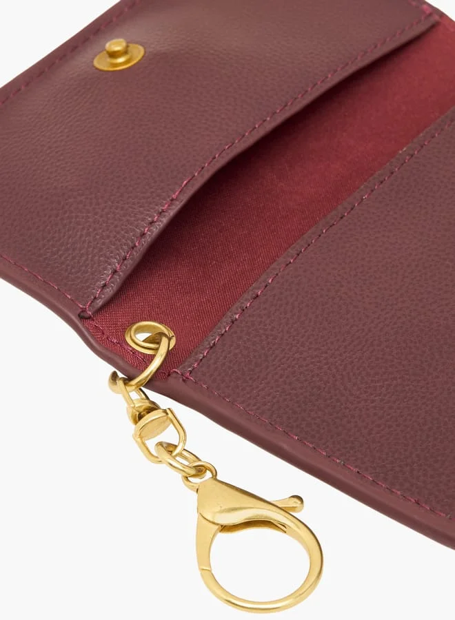 Flora Bella By Shoexpress Women Solid Wallet with Flap Closure and Lobster Hook