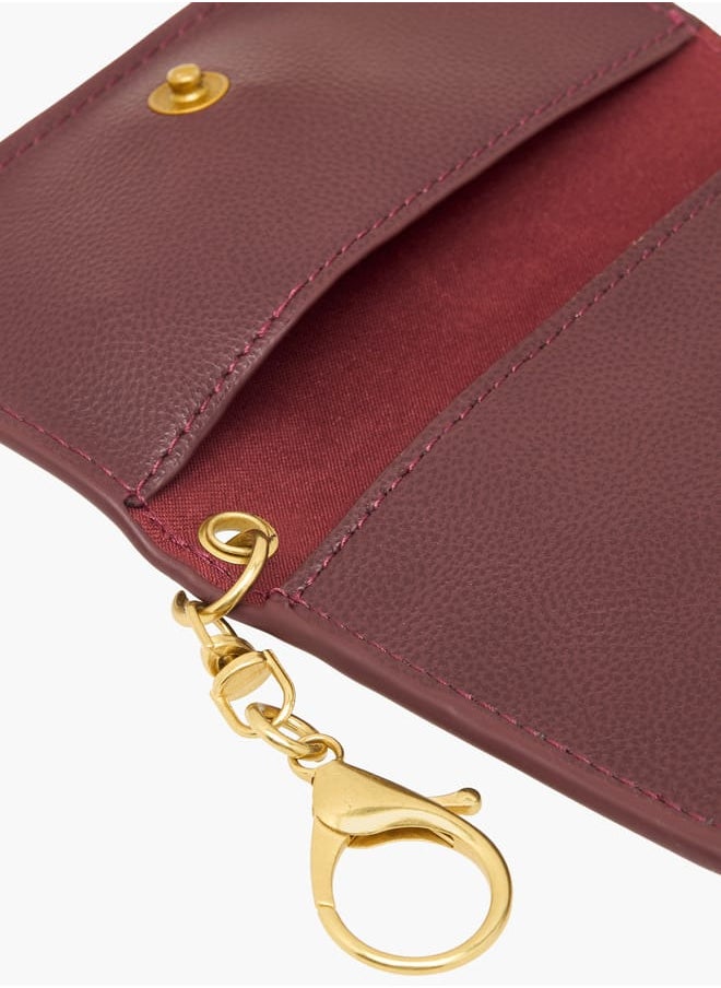 Flora Bella By Shoexpress - Women Solid Wallet with Flap Closure and Lobster Hook - Image 1