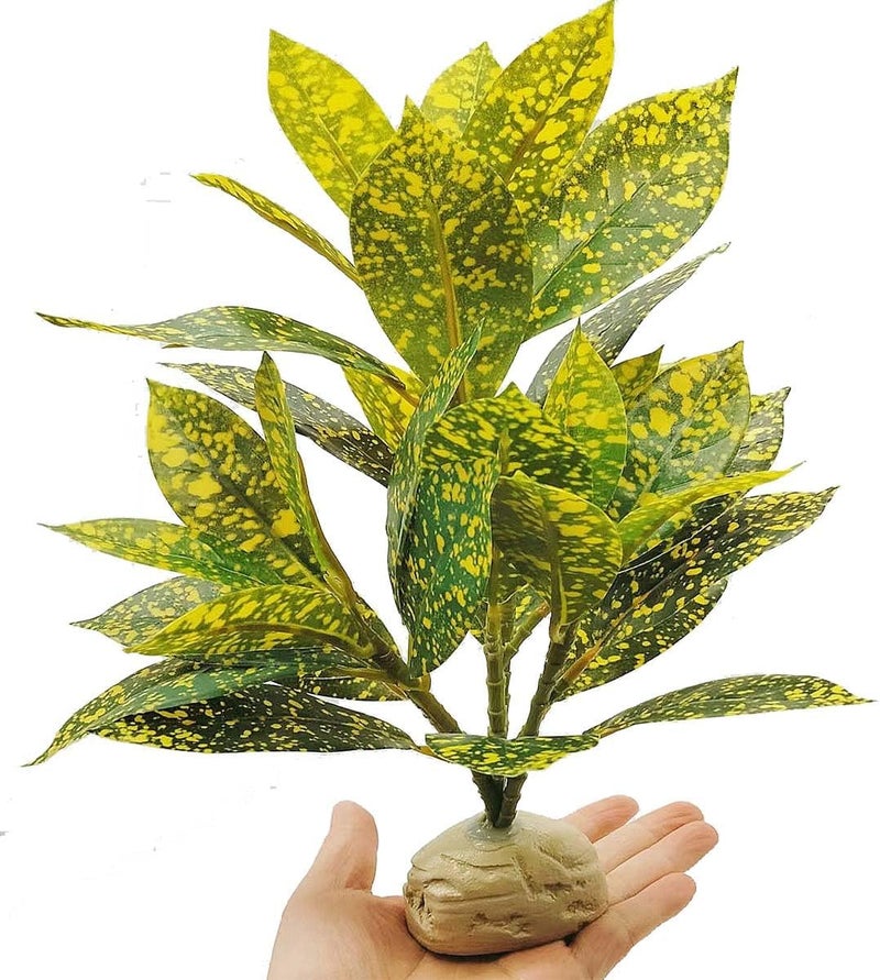 KERUIDENG Reptile Plants Terrarium Artificial Leaves Reptile Tank Decorations for Bearded Dragon Lizard Snake Geckos Chameleon Amphibian Habitat Terrarium Decor - Image 1