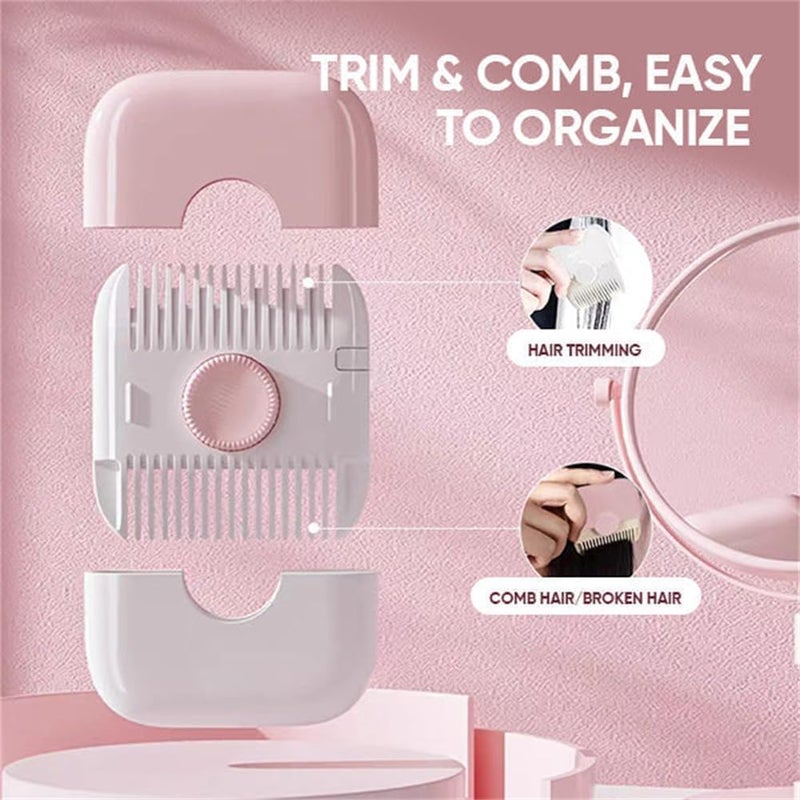 Trimpocket Hair Trimming Comb with Razor Blades, 2-in-1 Hair Cutting & Thinning Tool for Men Women and Kids, Split End Remover, Beard Shaping Comb, Easy Home Haircut Styling Tool - Image 5