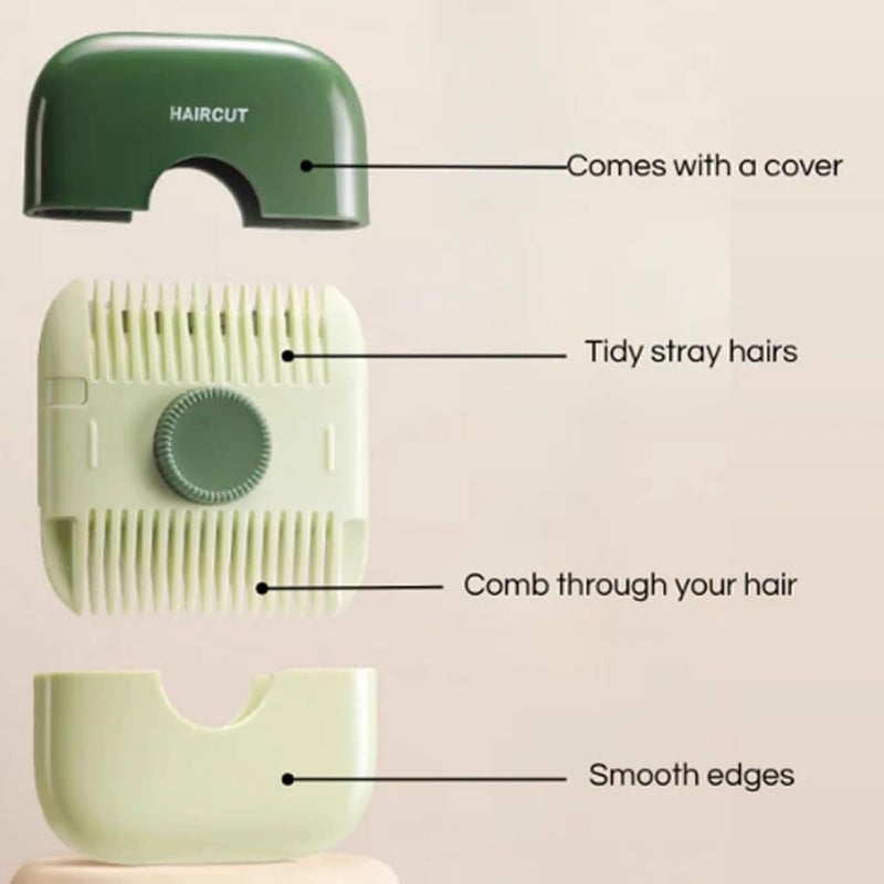 Trimpocket Hair Trimming Comb with Razor Blades, 2-in-1 Hair Cutting & Thinning Tool for Men Women and Kids, Split End Remover, Beard Shaping Comb, Easy Home Haircut Styling Tool - Image 3