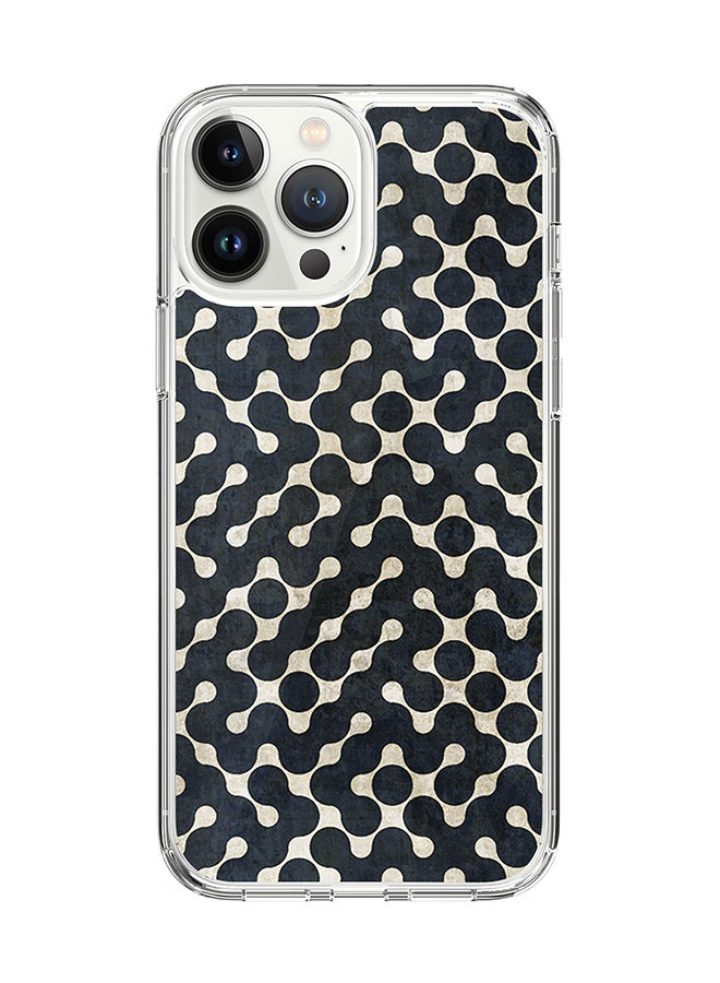 Stylizedd Classic Clear Case for Apple iPhone 15 Pro Max Hybrid Soft Case Flexible Edges Anti Drop TPU PC Gel Thin Transparent Cover - Connect The Dots (Black) Full Print - Image 1