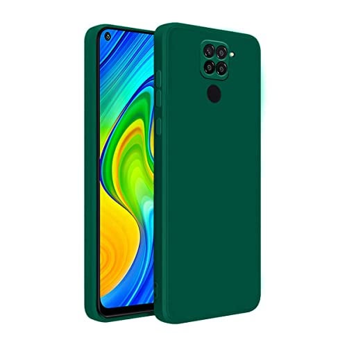 LIRAMARK Silicone Soft Back Cover Case for Xiaomi Redmi Note 9 (Silicone Green) - Image 1