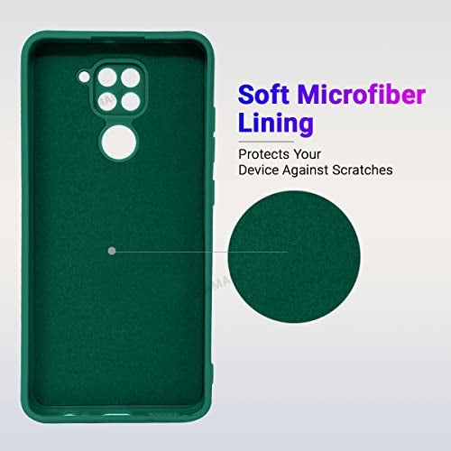 LIRAMARK Silicone Soft Back Cover Case for Xiaomi Redmi Note 9 (Silicone Green) - Image 3