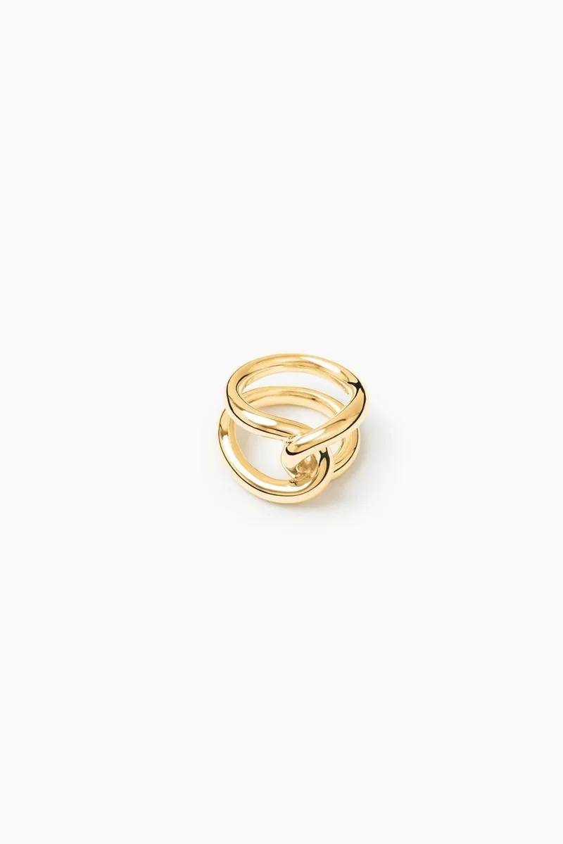 LIE STUDIO Gleaming Angular Sculpted Ring