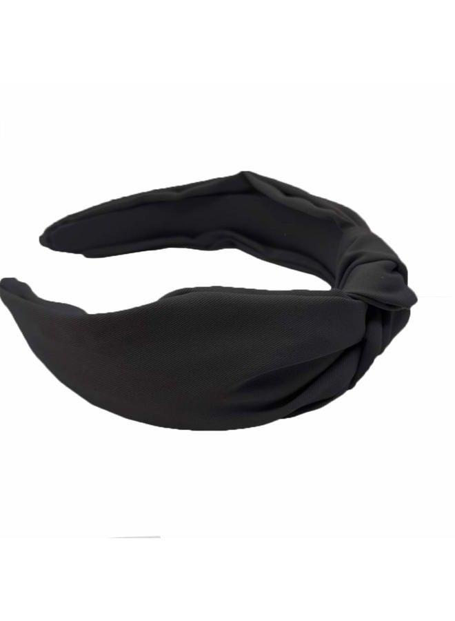 Etercycle Headband for Women, Knotted Wide Headband, Yoga Hair Band Fashion Elastic Hair Accessories for Women and Girls (Black) - Image 3