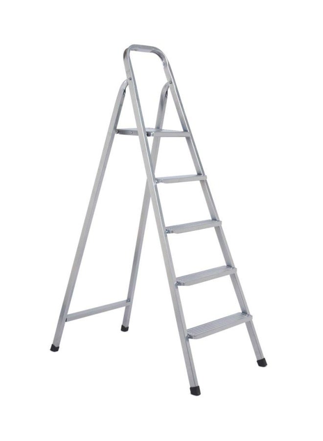 ROBUSTLINE 5 Step Steel Ladder Heavy Duty Steel Ladder Ultra Stable Folding Ladder Steel Ladder For Indoor Outdoor Diy  - Image 1