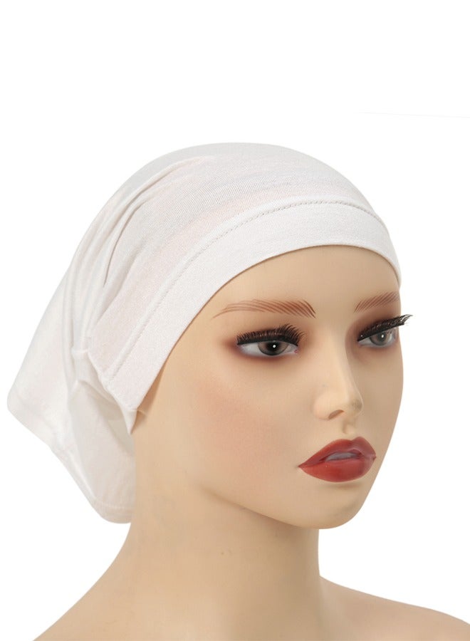 Hijab Undercaps Headwear Hair Cover Inner Beanies Hat Solid Beain Caps for Women  - Image 2