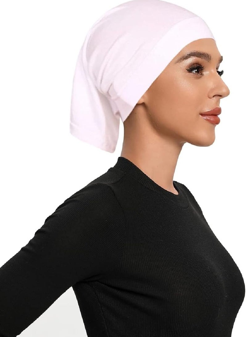 Hijab Undercaps Headwear Hair Cover Inner Beanies Hat Solid Beain Caps for Women  - Image 1