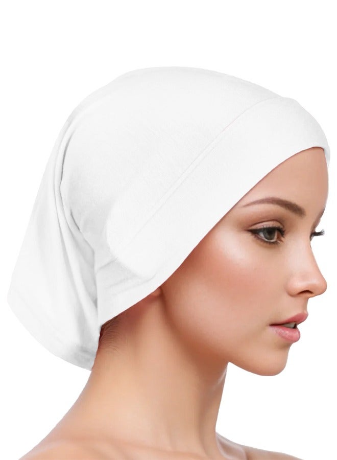 Hijab Undercaps Headwear Hair Cover Inner Beanies Hat Solid Beain Caps for Women  - Image 5