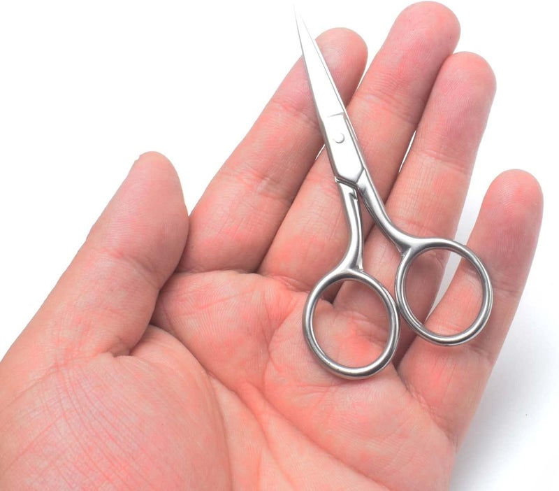 Classic modern blend design Professional Grooming Scissors for Personal Care Facial Hair Removal and Ear Nose Eyebrow Trimming Stainless Steel Fine Straight Tip Scissors Men Neat shape - Image 5