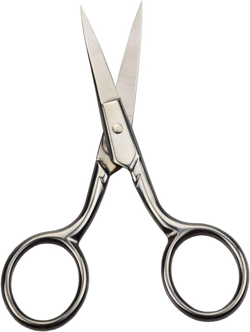 Classic modern blend design Professional Grooming Scissors for Personal Care Facial Hair Removal and Ear Nose Eyebrow Trimming Stainless Steel Fine Straight Tip Scissors Men Neat shape - Image 2