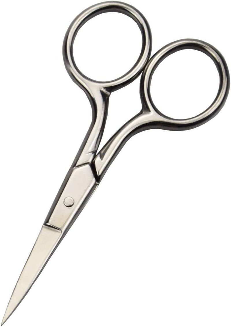 Classic modern blend design Professional Grooming Scissors for Personal Care Facial Hair Removal and Ear Nose Eyebrow Trimming Stainless Steel Fine Straight Tip Scissors Men Neat shape - Image 1