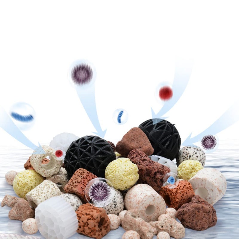 VAYINATO ® Family Portrait Mixed Bio Filter Media with Net Bag, 500G for Ponds, Aquarium Fish Tank Filter by Petzlifeworld - Image 2