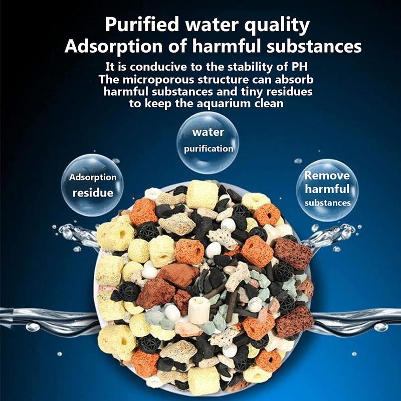 VAYINATO ® Family Portrait Mixed Bio Filter Media with Net Bag, 500G for Ponds, Aquarium Fish Tank Filter by Petzlifeworld - Image 3