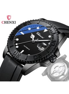 Generic New Dawn Automatic Mechanical Mens Watch Calendar Luminous Waterproof Black black shell 