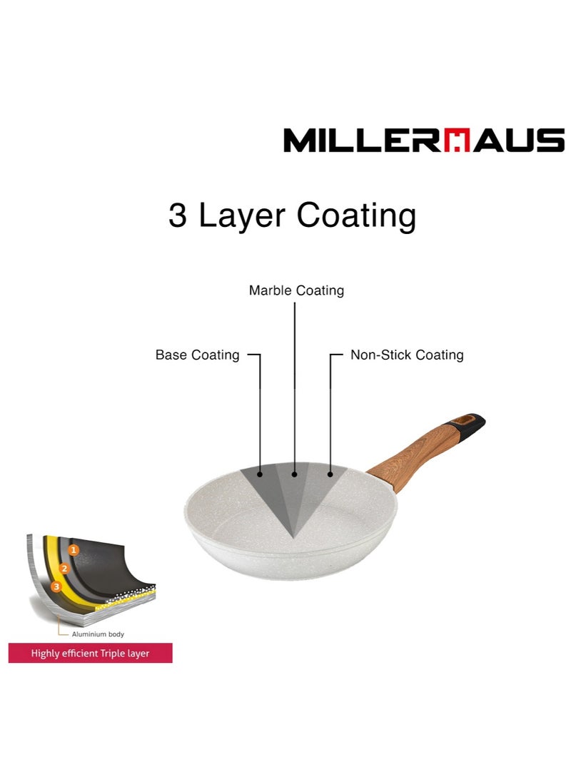 MILLERHAUS Millerhaus Natural Frypan 28cm Forged Aluminium  - Image 5