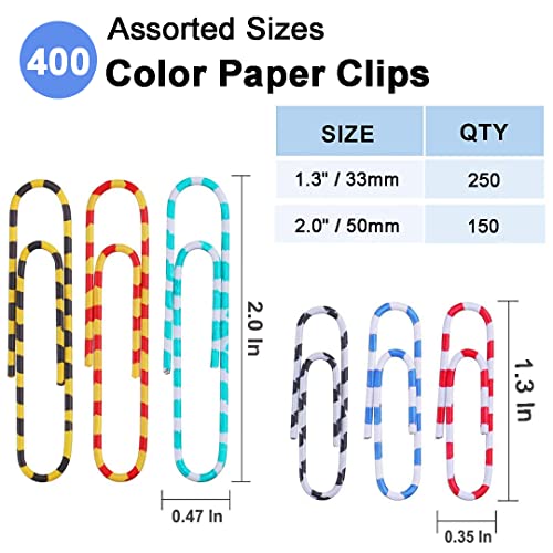 Vinaco Paper Clips Smooth Silver, Medium and Jumbo Paper Clip (1.3 inch & 2.0 inch), Durable and Rustproof, Coated Paper Clips Great for Office School and Personal Use - Image 4