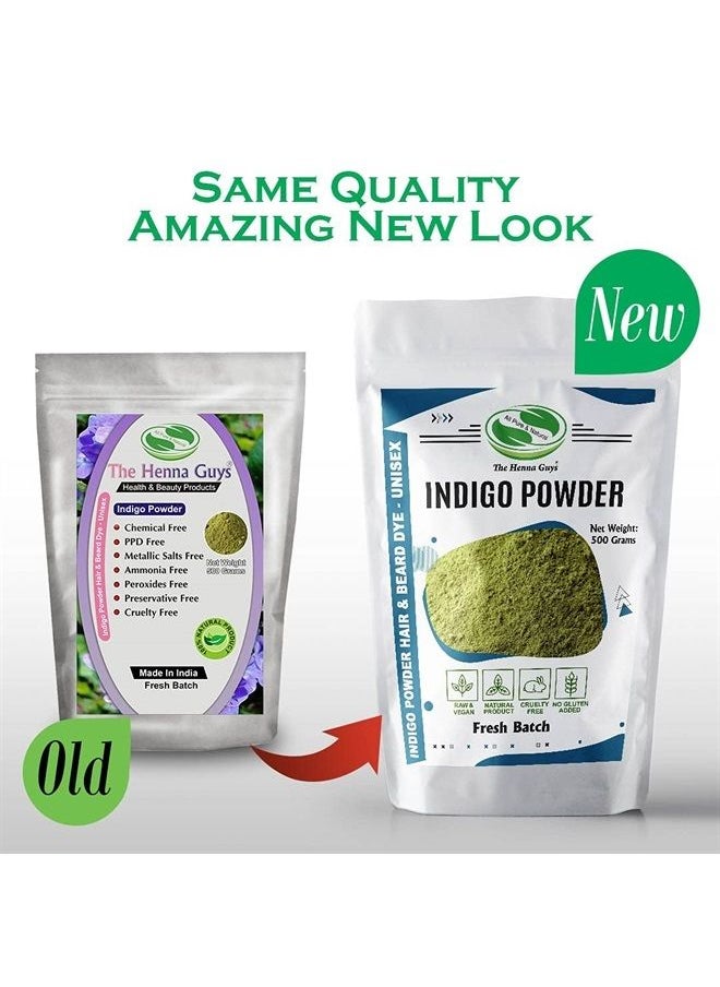 The Henna Guys - 500 Grams INDIGO POWDER For Hair Dye/Color - The Henna Guys - Image 1