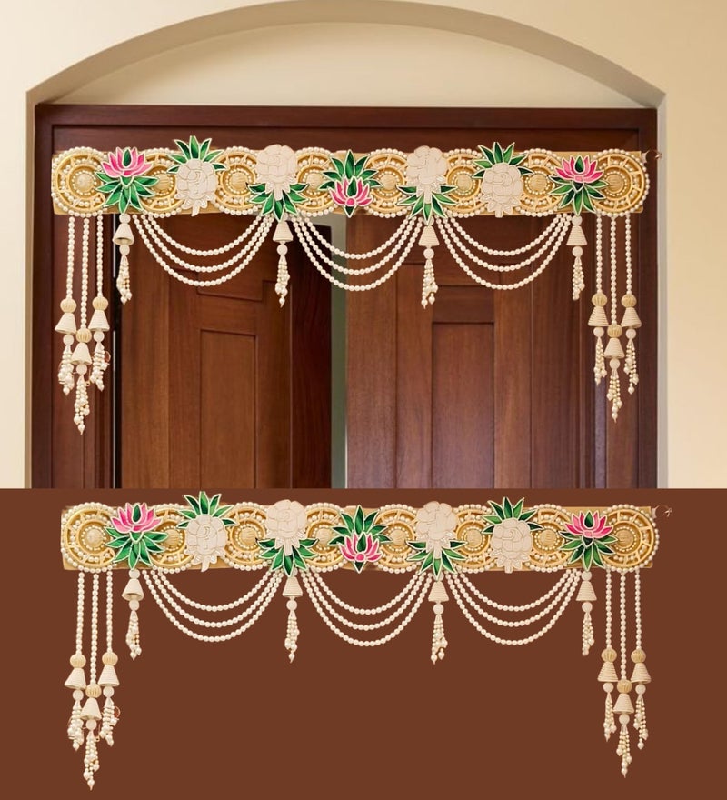 RR Crafts Toran for Decor | Thornam for Entrance Door | Mandir & Pooja Room Toran | Thoran Bandhanwar for Diwali | Bandarwal | 40 inch - Image 1